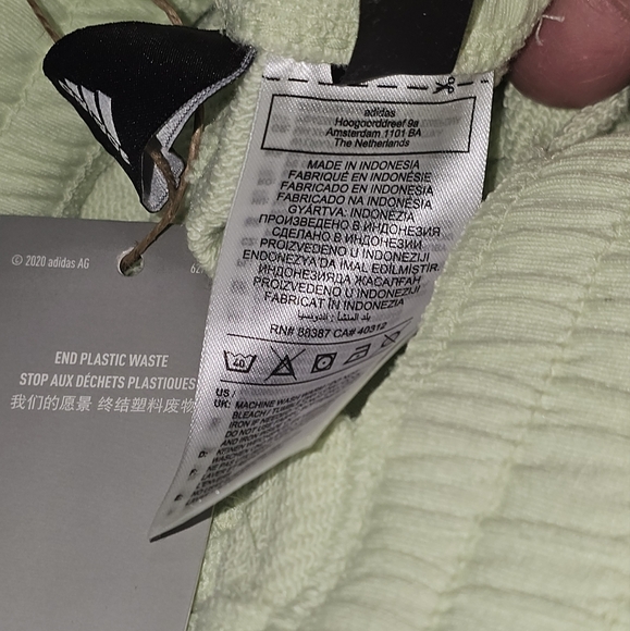 Adidas Essentials 3-Stripes Fleece Pants Size S NWT MSRP $50, in Mint Gree - Picture 9 of 11